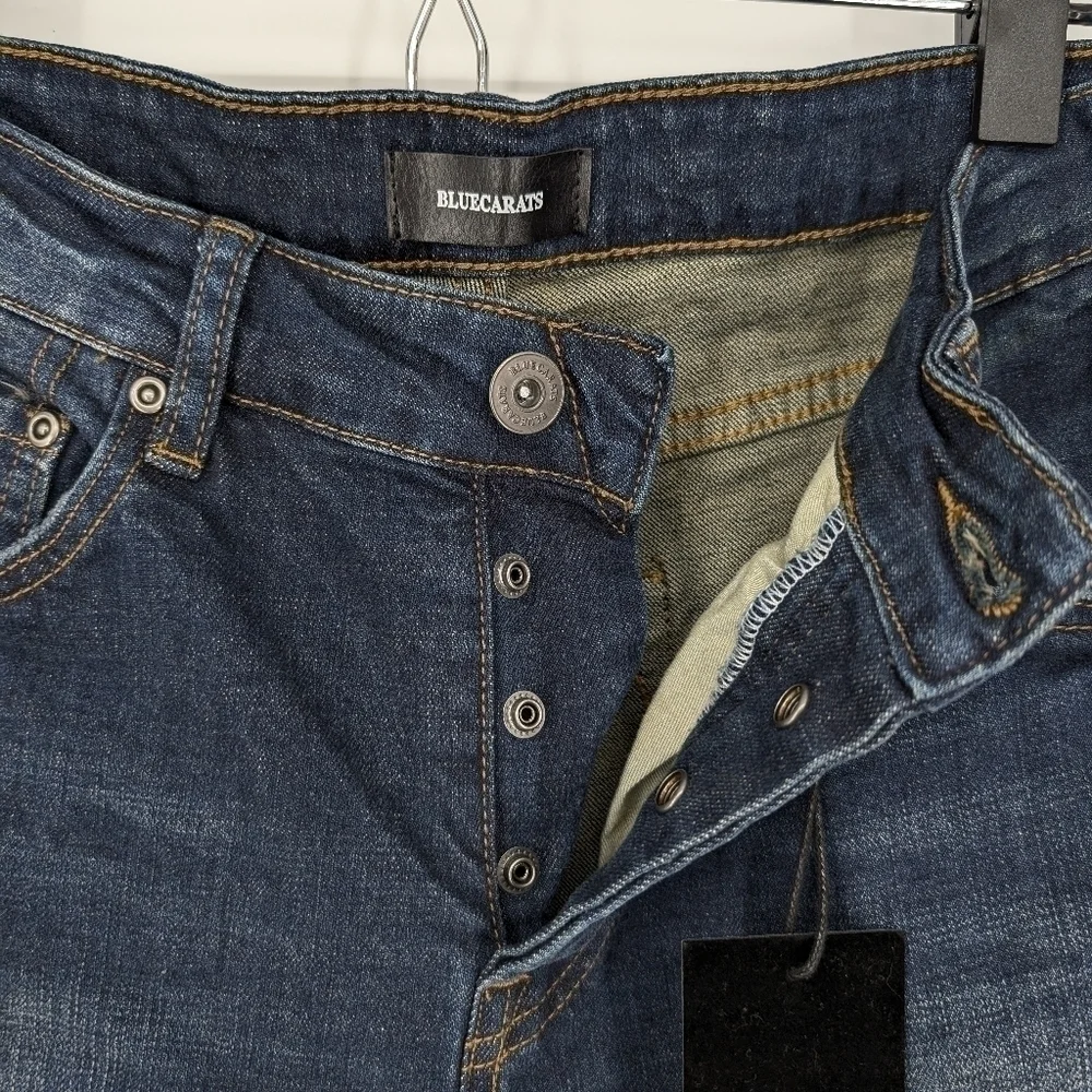 Bluecarats Men's Distressed Slim Fit Jeans SZ 31